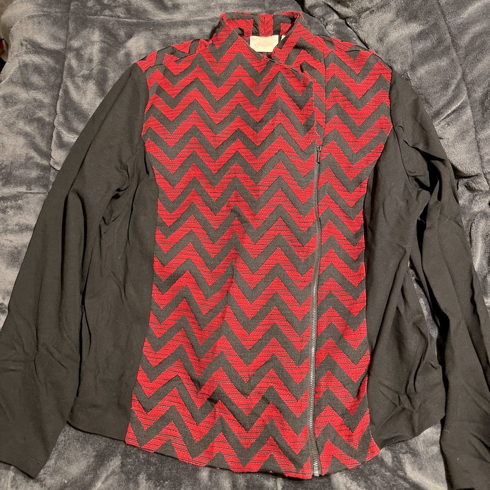 Chicos Blazer Zip Up